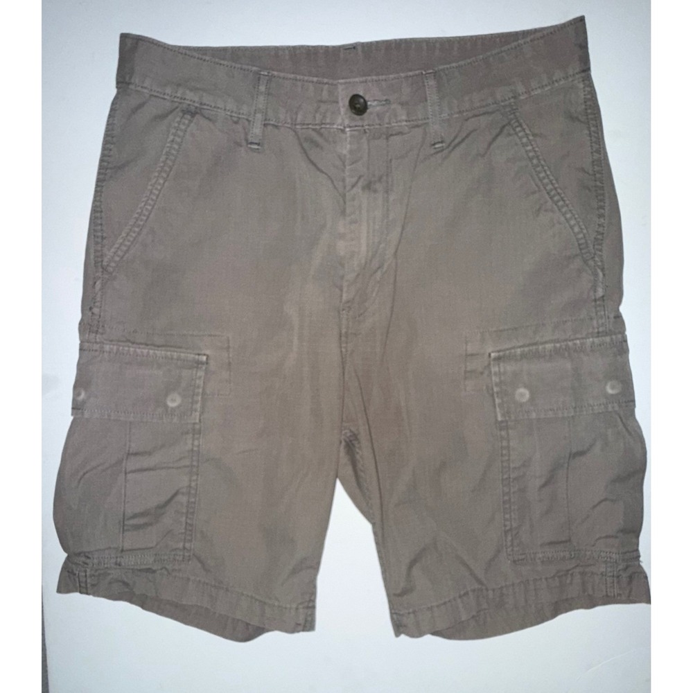 Levi Mens Khaki Ripstop Cargo Shorts Regular Fit Size 30 Workwear Gorpcore